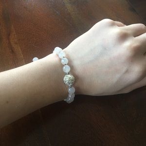 Light pink healing beaded bracelet
